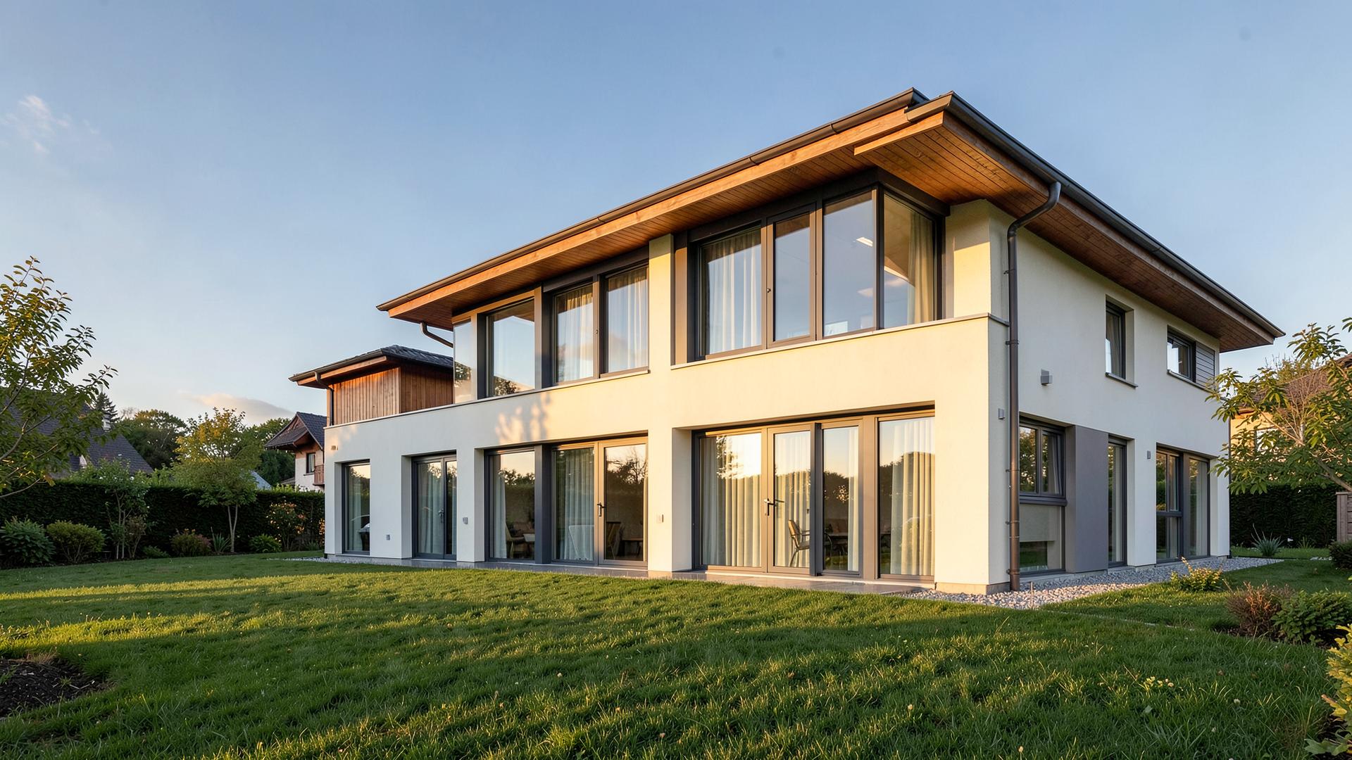 Modernes Einfamilienhaus in der Region Basel mit neuen, grossflächigen Fenstern